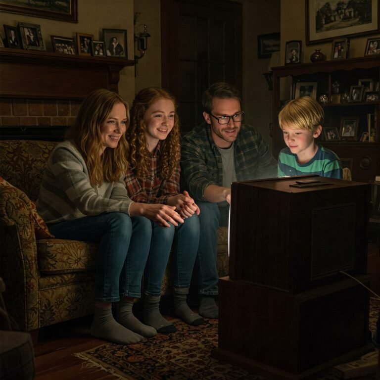 Family watching nordisk iptv