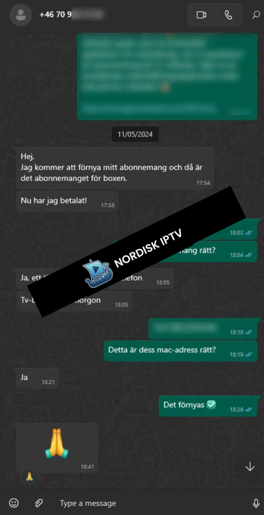 Kund rekommenderar IPTV streaming kvalitet